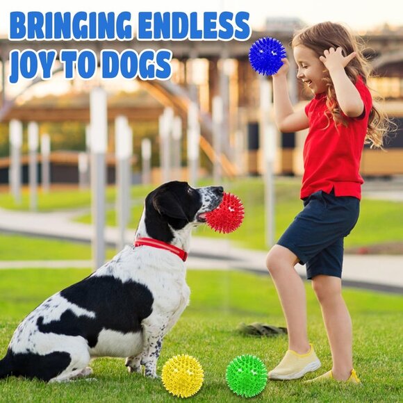 Light Up Squeaky Dog Balls: Led Dog Balls for Aggressive Chewers Large Chew Toys - Picture 7 of 7